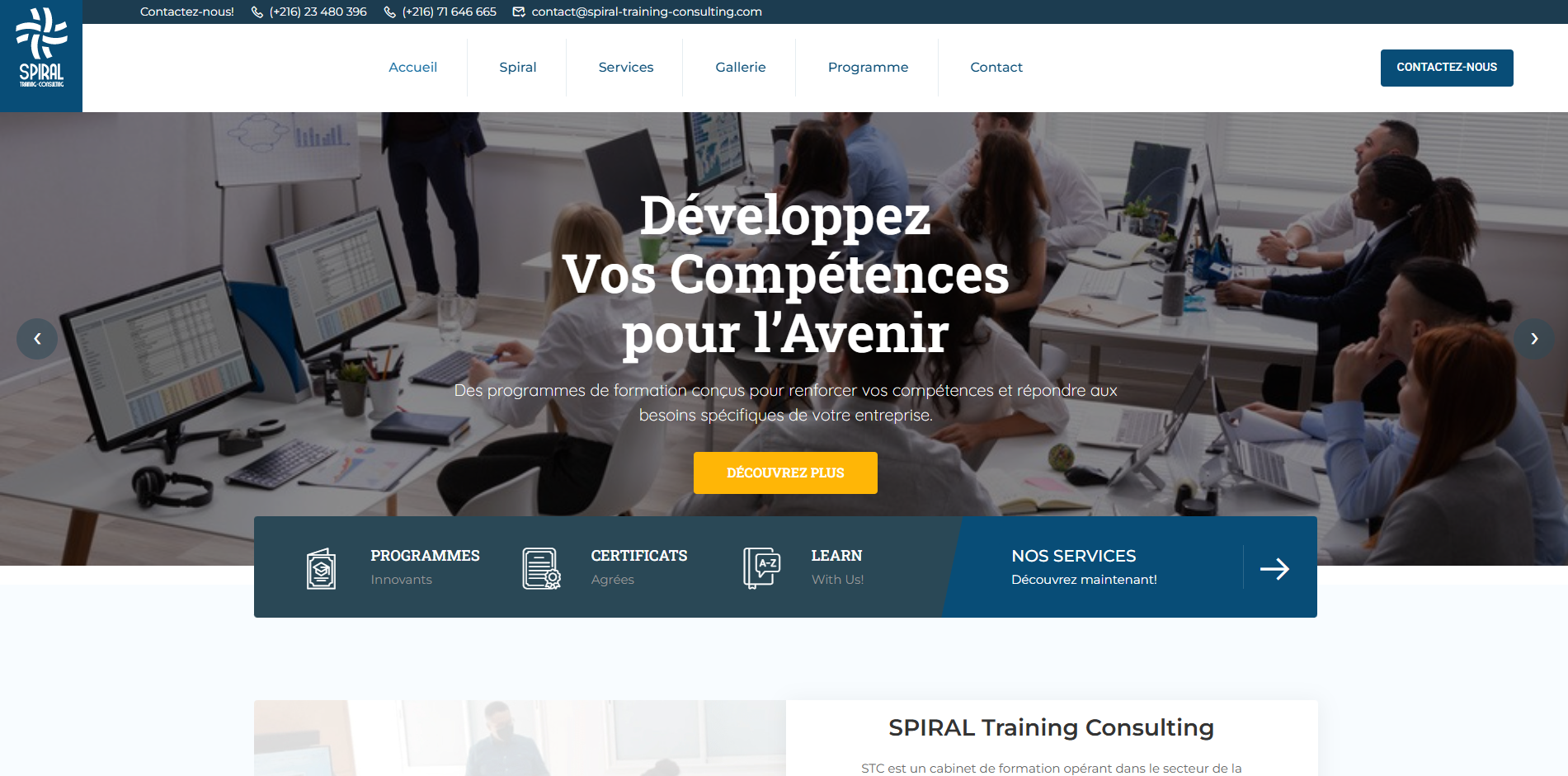 Aperçu du site Technique